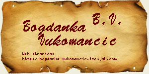 Bogdanka Vukomančić vizit kartica
